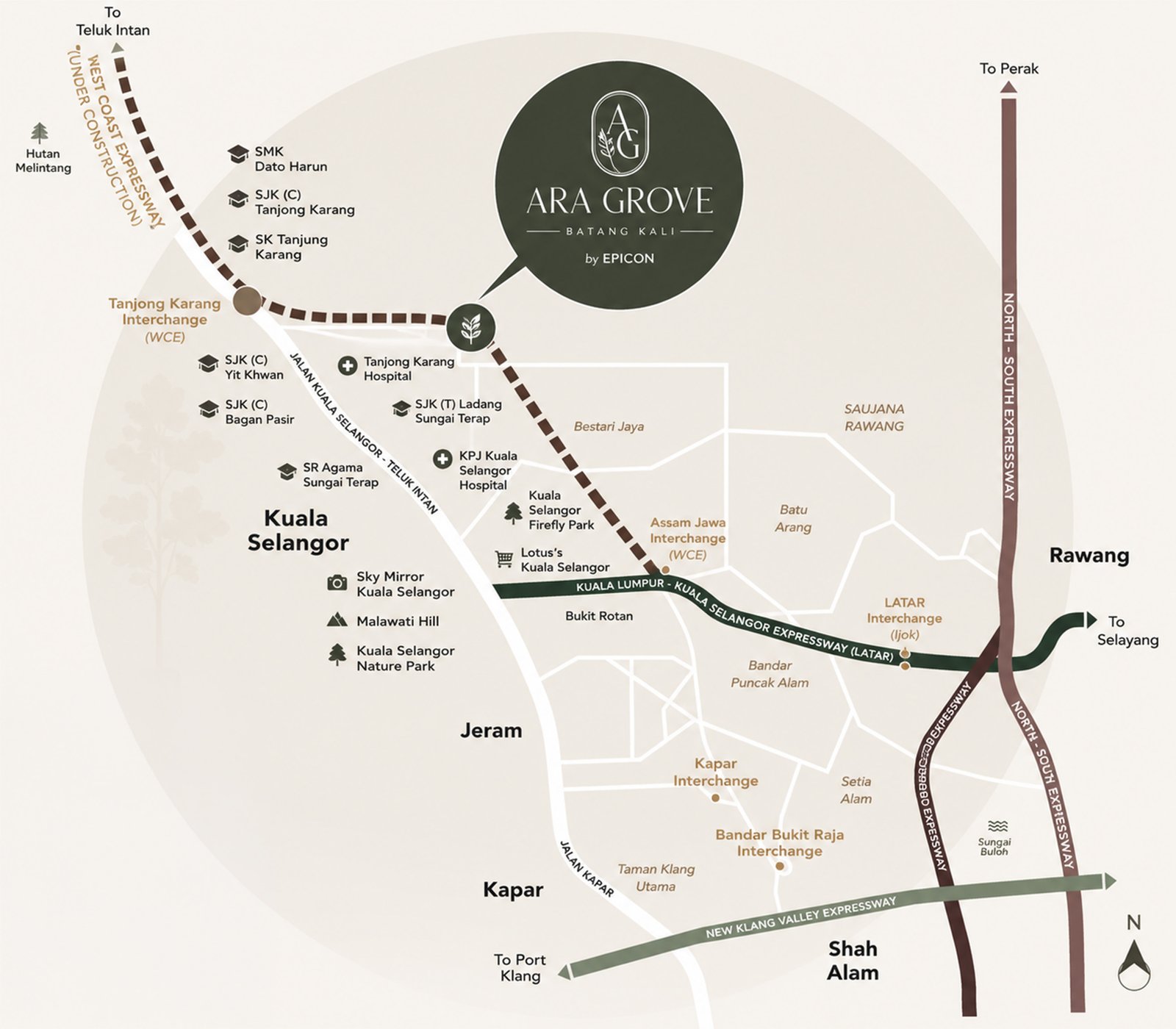 Ara Grove location map
